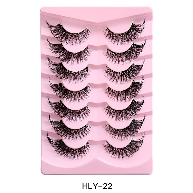 Women Simple Natural Thick Curly 7 Pairs Of False Eyelashes