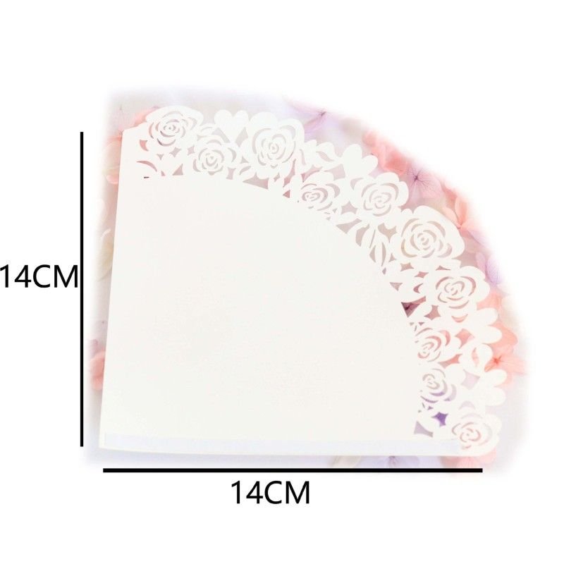 Simple Creative Wedding Laser Hollow Rose Confetti Paper Flower Flower Tube