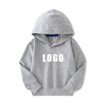 Custom Logo Children Kids Casual Solid Color Hoodie