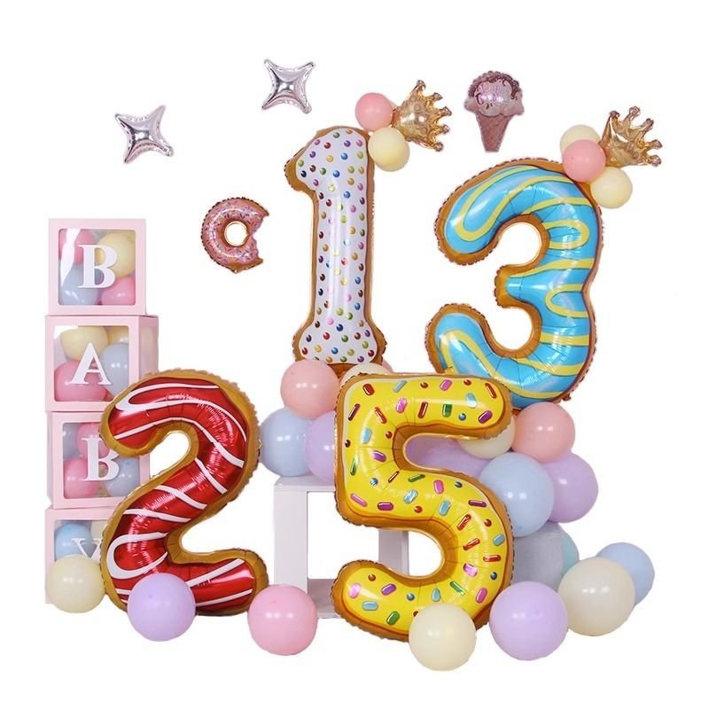 40 Inch Donut Candy Large Digital Balloon Birthday Party Decoration