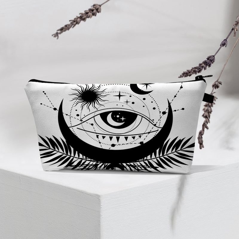 Women Fashion Evil Eye Printed Portable Toiletries And Cosmetic Bag