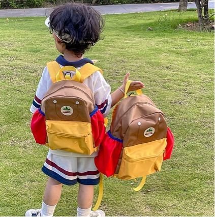 Kids Unisex Casual Cute Color Matching Oxford School Bag