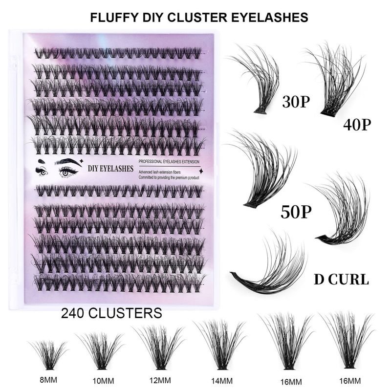 Diy Sectional Fried Hair Single Cluster False Eyelashes