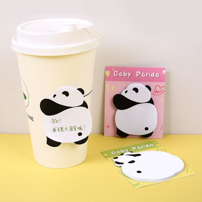 Cartoon Cute Panda Modeling Notes Post-It Notes