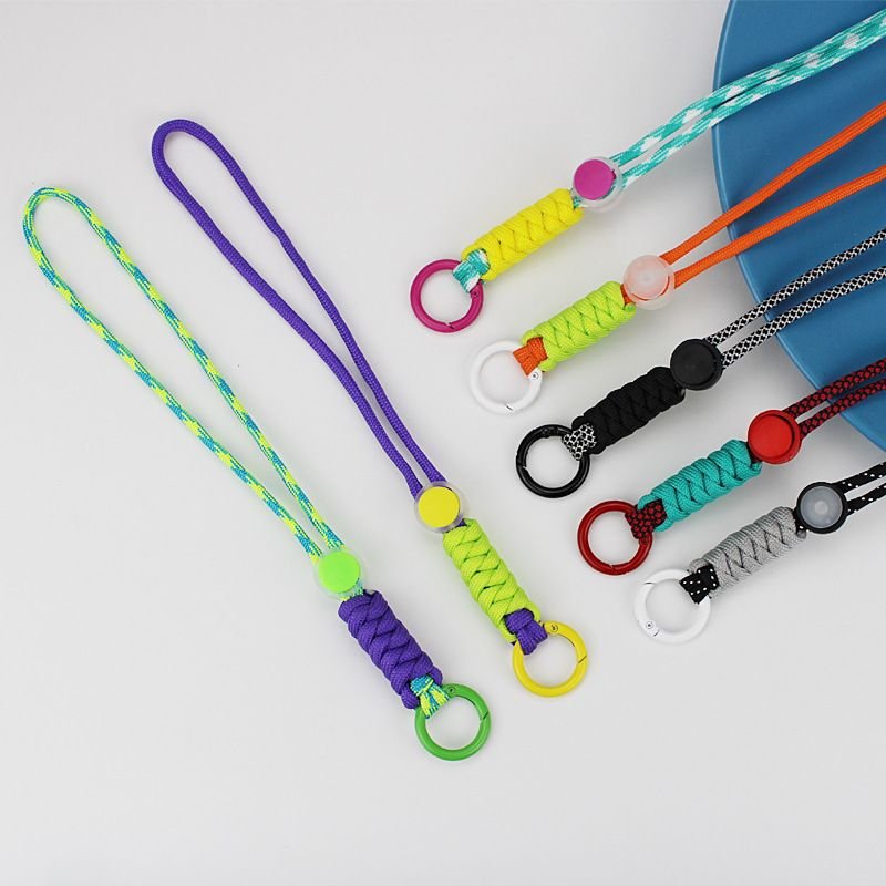 Simple Multi-Functional Woven Two-Color Anti-Lost Mobile Phone Lanyard