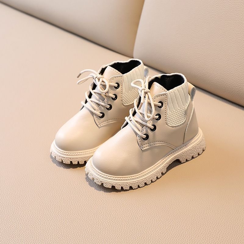 Toddler Kids Fashion Solid Color Lace Up Boots