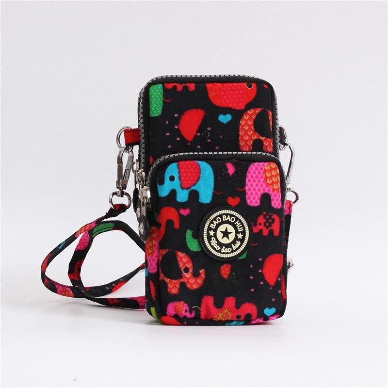 Women Fashion Two-Layer Zip Long Crossbody Purses