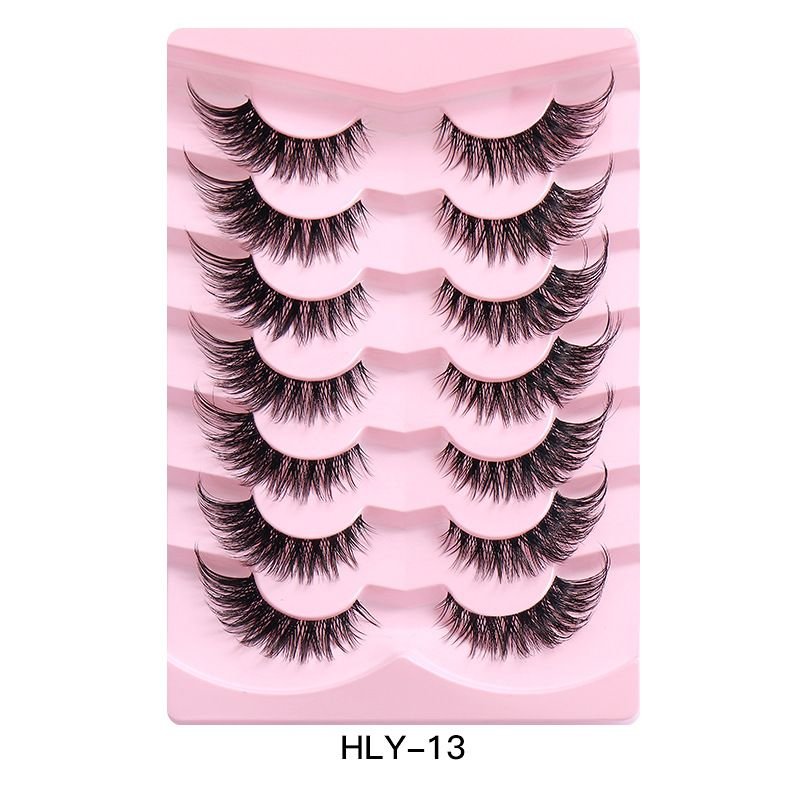 Women Simple Natural Thick Curly 7 Pairs Of False Eyelashes