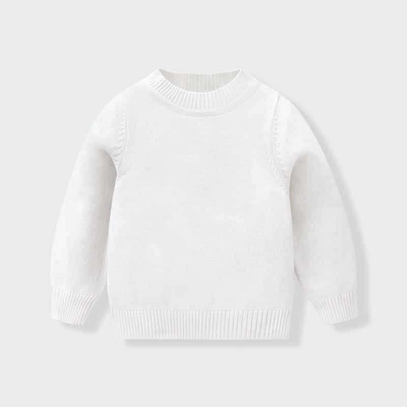 Kids Baby Boys Girls Winter Casual Cute Solid Color Long Sleeve Knitwear Sweater