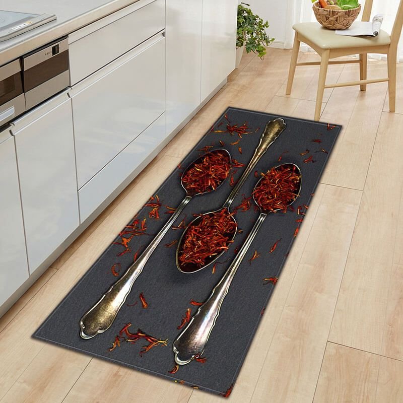 40*60cm Simple Food Pattern Kitchen Door Mat