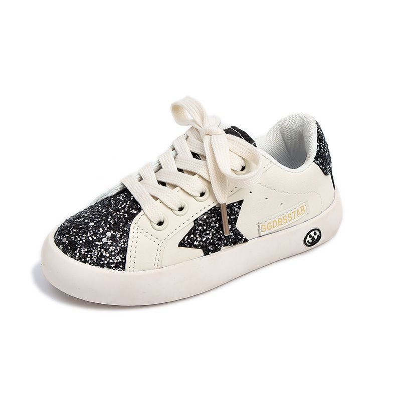 Kids Unisex Casual Cute Sports Star Pattern Round-Toe Lace-Up Sneakers