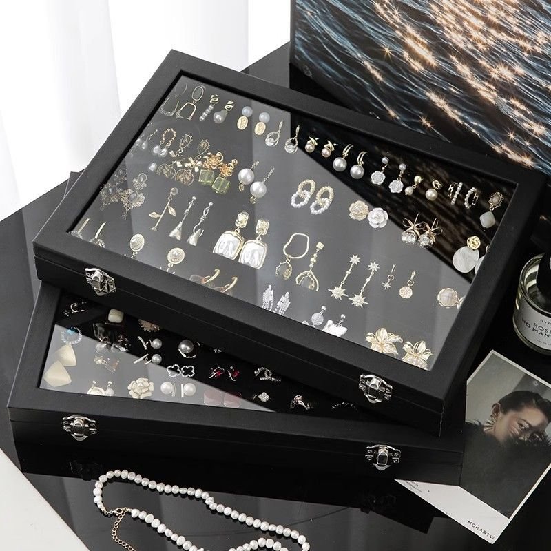 Fashion Divider Jewelry With Lid Display Tray