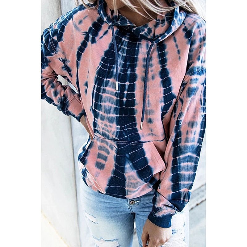 Casual Long-Sleeved Autumn Women Tie-Dye Printed Hoodie Custom