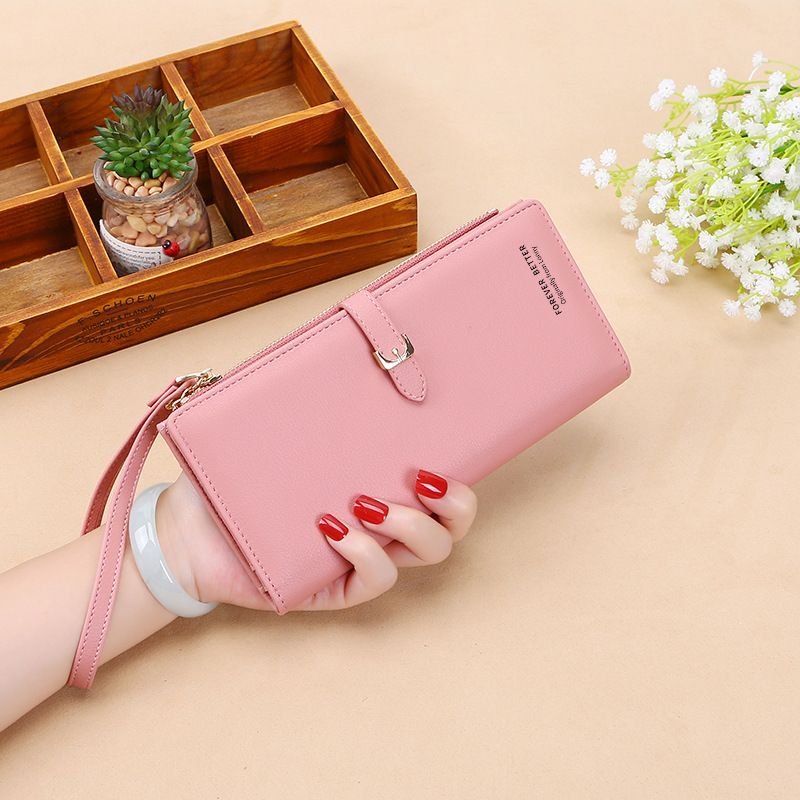 Women Solid Color Clutch Bags Large Capacity Purse