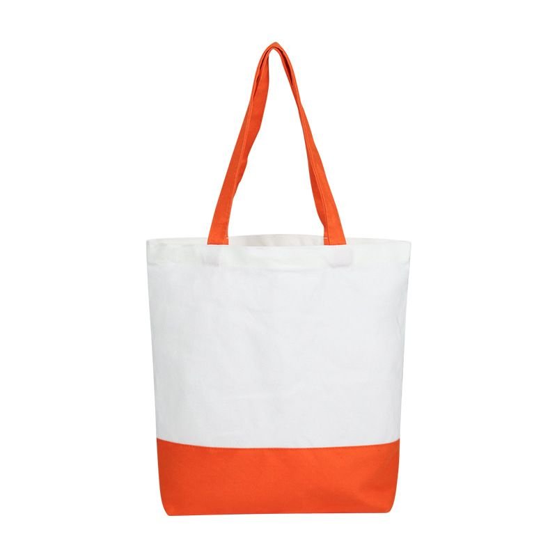 Custom Logo Large Capacity Multicolor Stitching Canvas Tote Bag