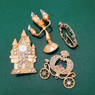 Fairy Tale Series Cartoon Rhinestone Brooch