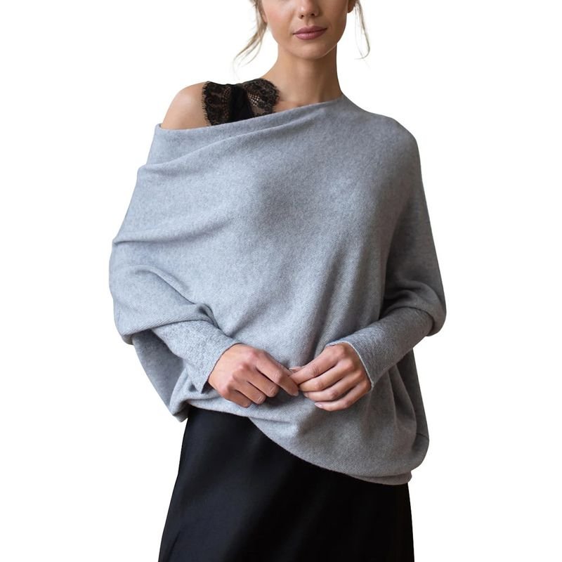 Autumn Winter Women Fashion Solid Color Long Sleeve Knitted Sweater