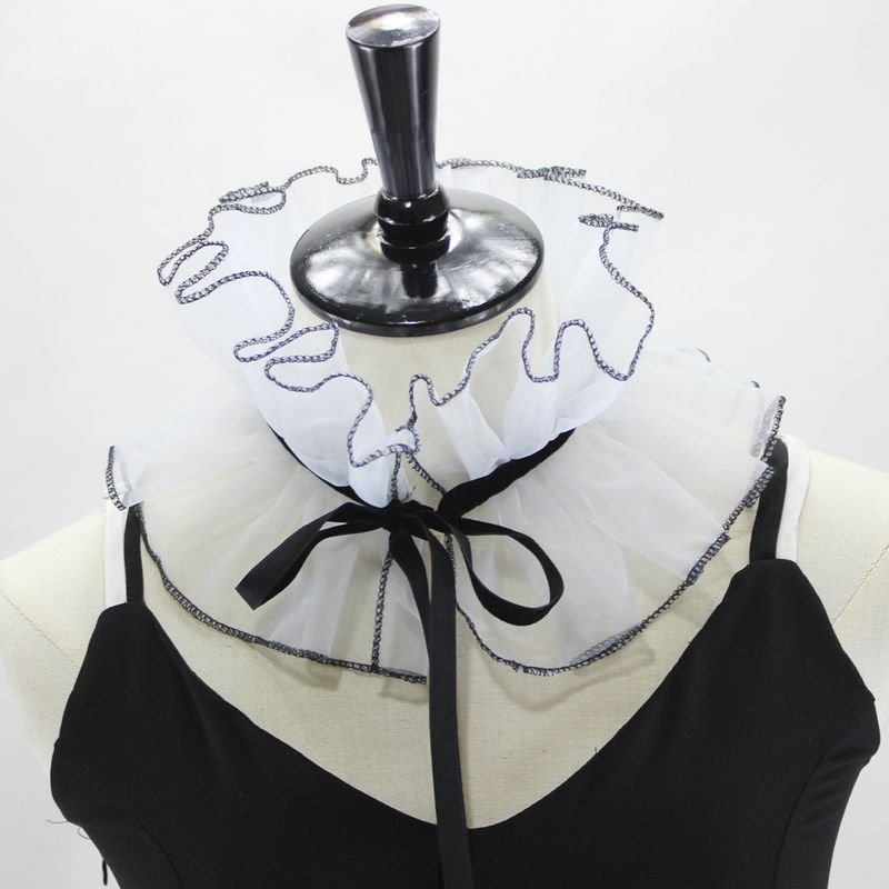 Women Vintage Bandage Design Stringy Selvedge False Collar
