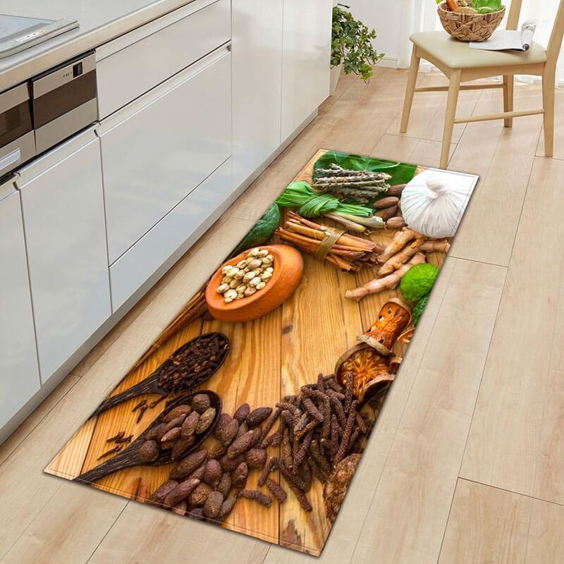 40*60cm Simple Food Pattern Kitchen Door Mat