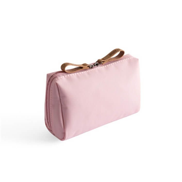 Women Fashion Color Blocking Zipper Portable Cosmetic Bag