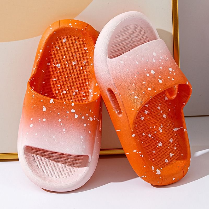 Kids Unisex Casual Cute Gradient Color Thick-Soled Flat Slippers