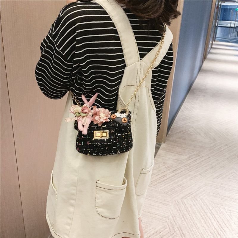 Kids Girls Fashion Casual Cute Flower Crossbody Handle Princess Bag