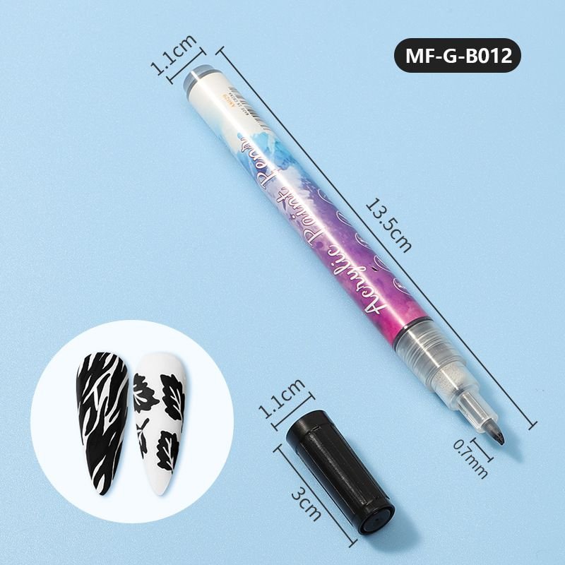 Women Fashion DIY Paint Nail Polish Glue Pen Line Drawing Nail Paint Pen