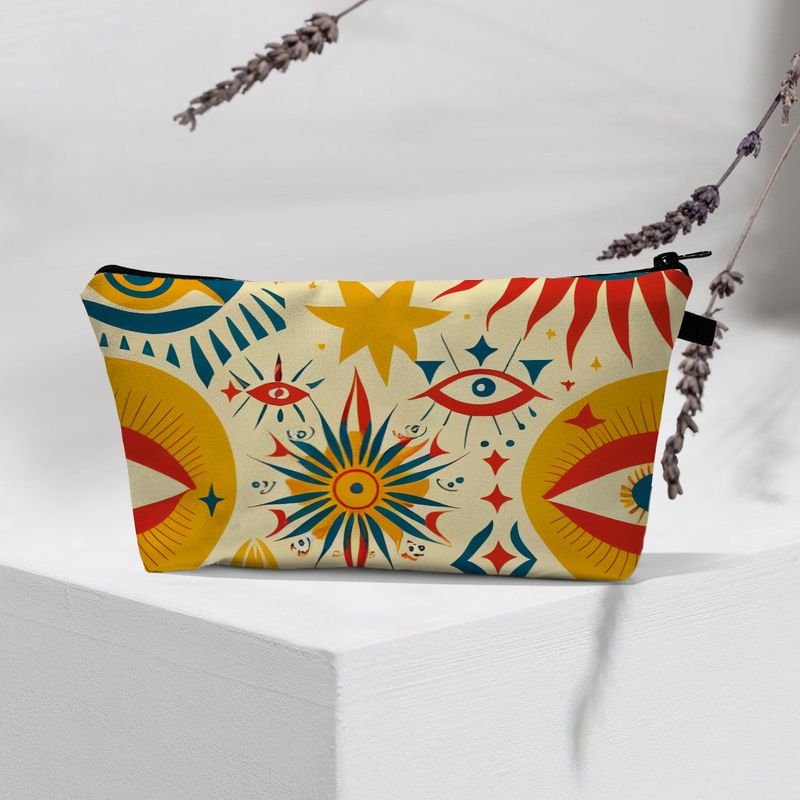 Women Fashion Evil Eye Printed Portable Toiletries And Cosmetic Bag