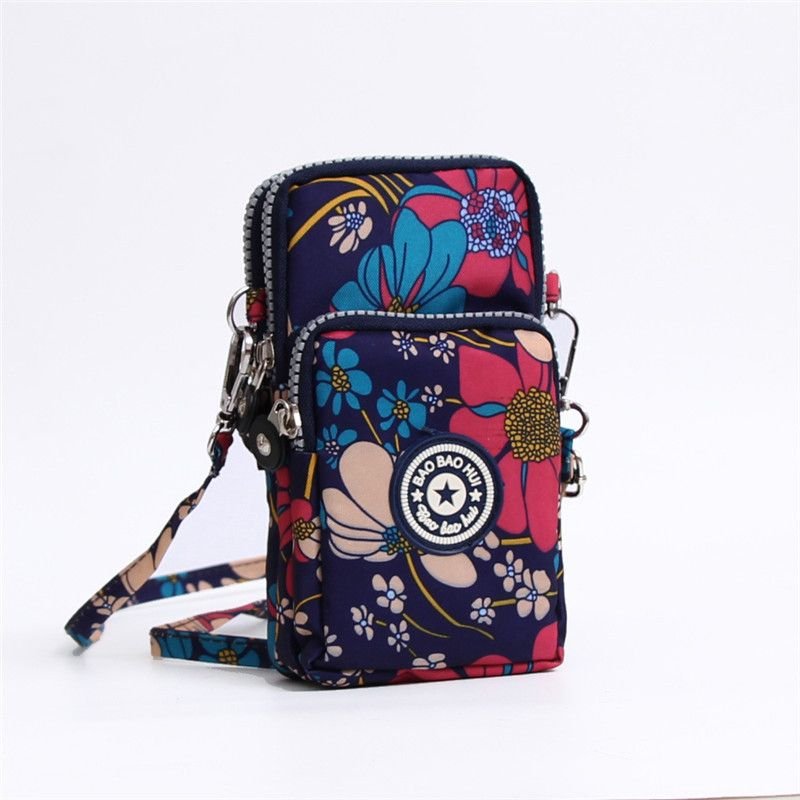 Women Fashion Two-Layer Zip Long Crossbody Purses