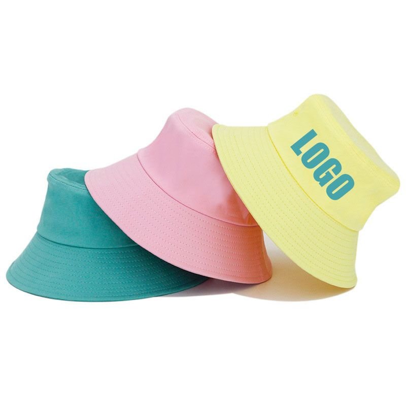 High Quality Solid Color Outdoor Sunshade Custom Embroidered Logo Bucket Hat