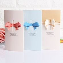 Creative Love Bow Greeting Card New Christmas Lover Mother Teacher's Day Blessing Card