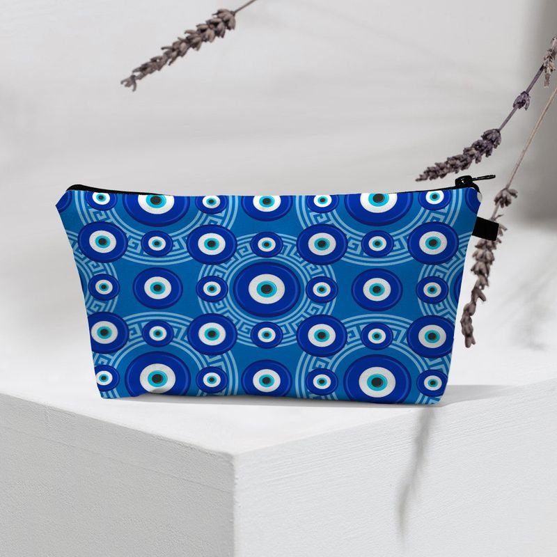 Women Fashion Evil Eye Printed Portable Toiletries And Cosmetic Bag