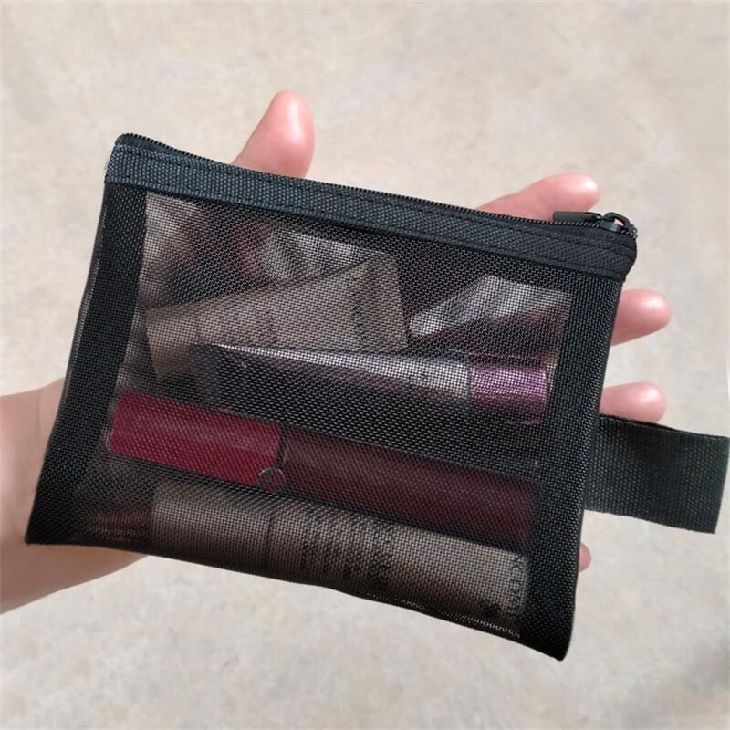 Portable Mesh Simple Storage Cosmetic Bag