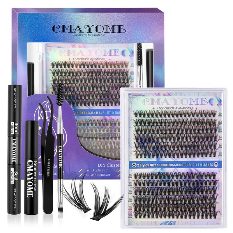 Diy Segmented Single Cluster False Eyelashes Set