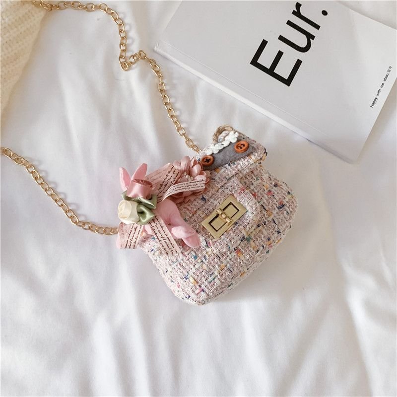 Kids Girls Fashion Casual Cute Flower Crossbody Handle Princess Bag