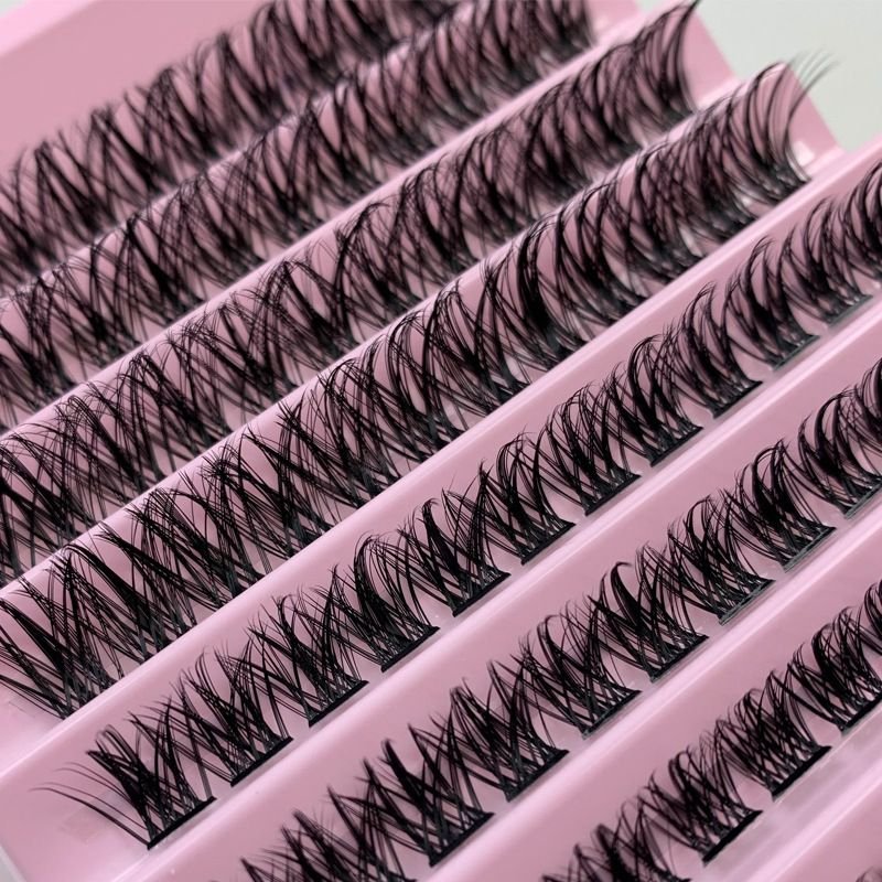 Women Simple Thick Curly Single Cluster Segmented False Eyelashes