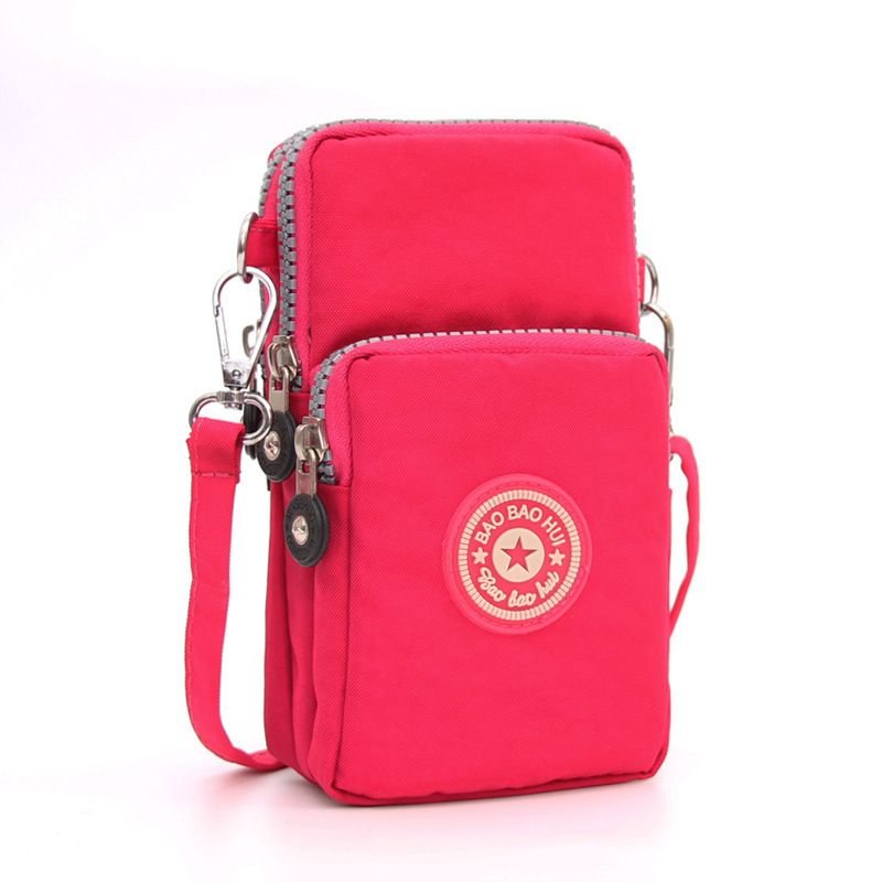 Women Fashion Two-Layer Zip Long Crossbody Purses