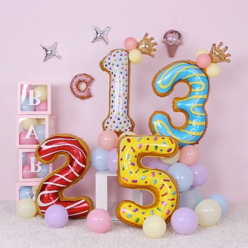 40 Inch Donut Candy Large Digital Balloon Birthday Party Decoration