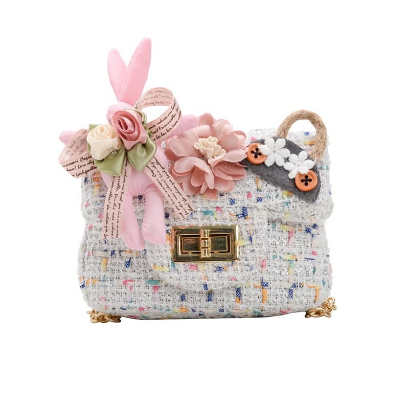 Kids Girls Fashion Casual Cute Flower Crossbody Handle Princess Bag