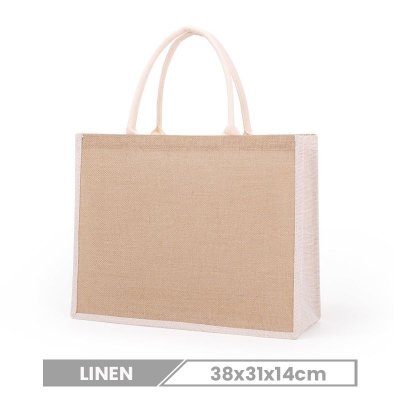 Custom Logo Multicolor Blank Linen Tote Bag