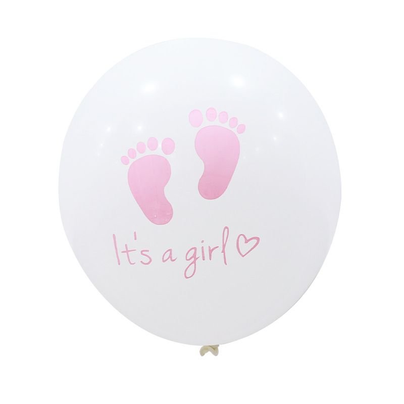 12-Inch Gender Reveals Foot Printing Balloon Baby Birthday Party Venue Layout