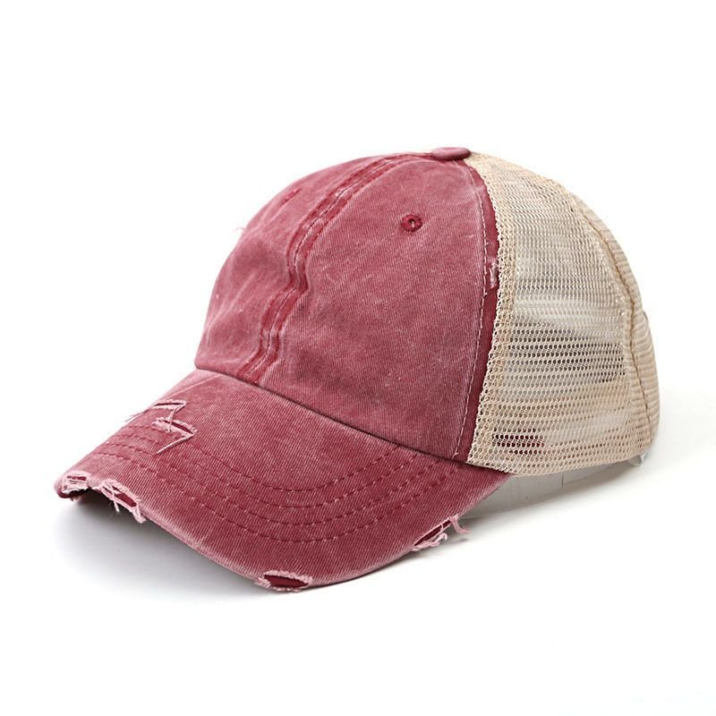 Unisex Fashion Hole Mesh Stitching Custom Cap