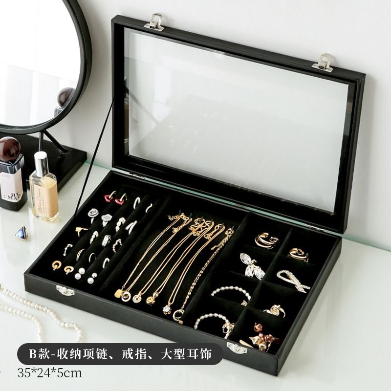 Fashion Divider Jewelry With Lid Display Tray