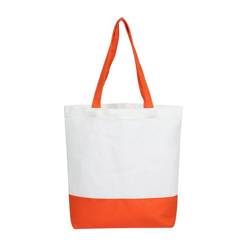 Custom Logo Large Capacity Multicolor Stitching Canvas Tote Bag