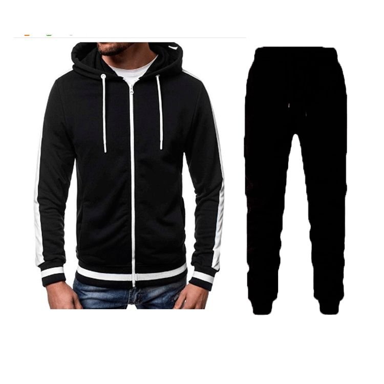 Men Casual Sports Basic Long Sleeve Hoodies Trousers Sets