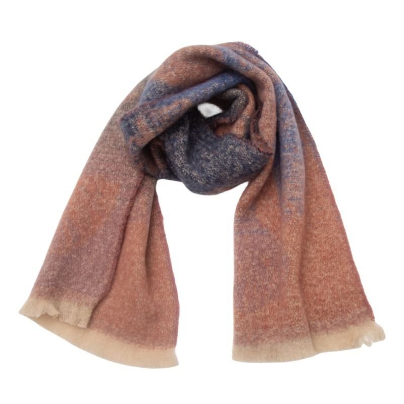 Autumn Winter Women Fashion Warm Jacquard Ginkgo Leaf Scarf Shawl