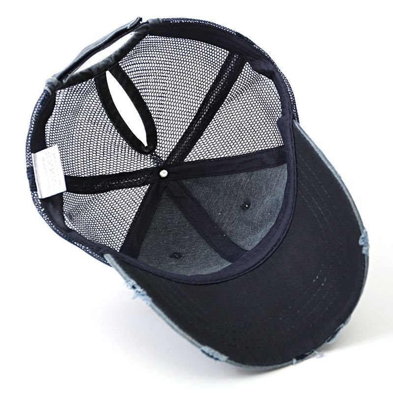 Unisex Fashion Hole Mesh Stitching Custom Cap