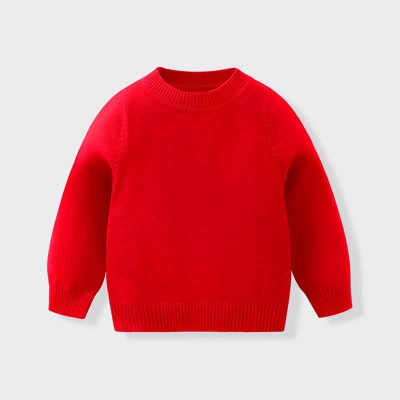 Kids Baby Boys Girls Winter Casual Cute Solid Color Long Sleeve Knitwear Sweater