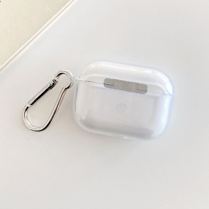 Women Simple Transparent Heart-Shaped Apple Bluetooth Headset Case