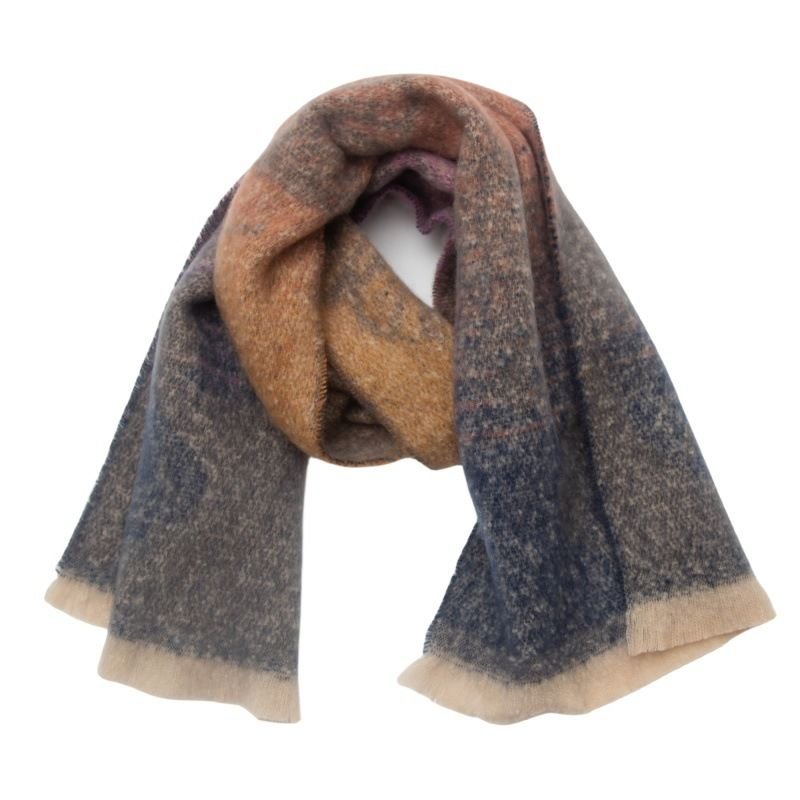 Autumn Winter Women Fashion Warm Jacquard Ginkgo Leaf Scarf Shawl